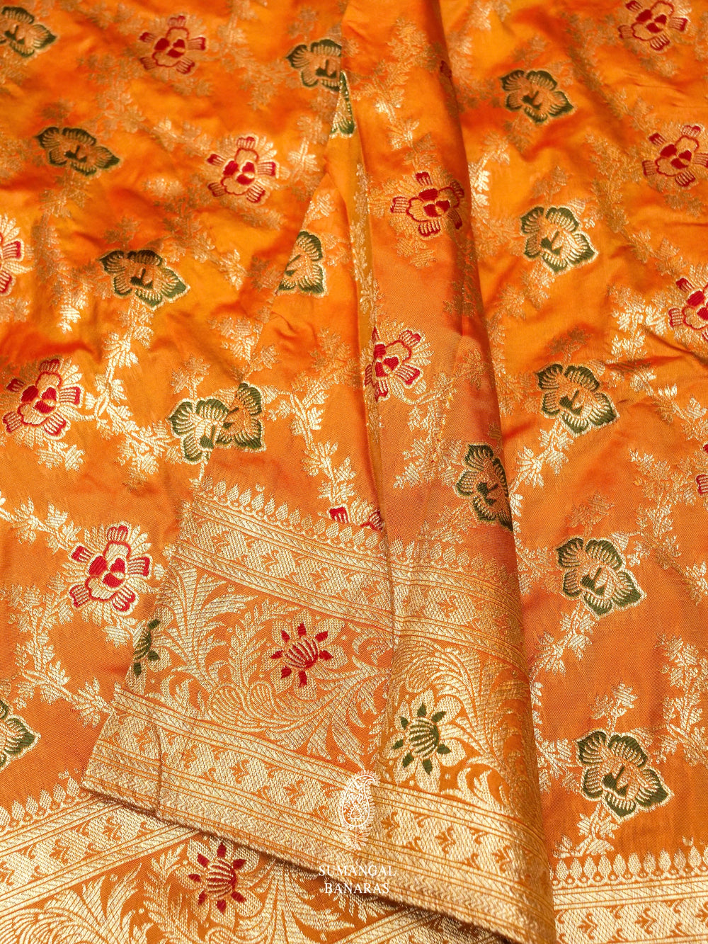 Banarasi Mustard Blended Silk Saree