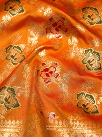 Banarasi Mustard Blended Silk Saree