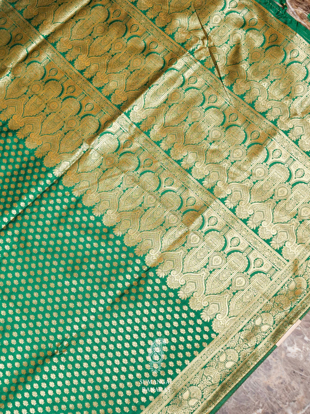 Banarasi Green Blended Katan Silk Saree
