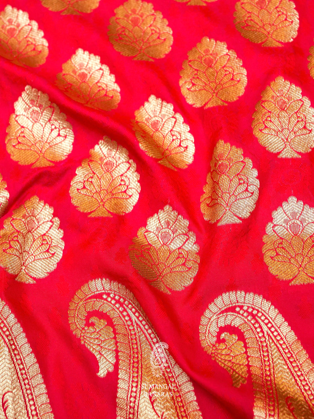 Banarasi Red Blended Katan Silk Saree