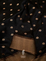 Banarasi Black Blended Tussar Silk Saree