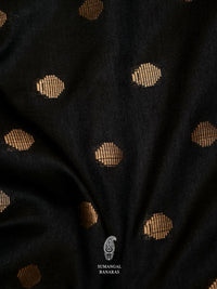 Banarasi Black Blended Tussar Silk Saree