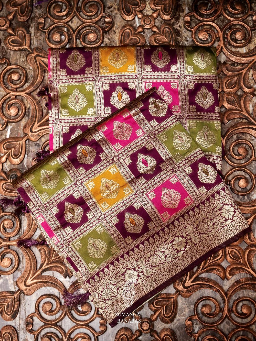 Banarasi Magenta Blended Silk Saree