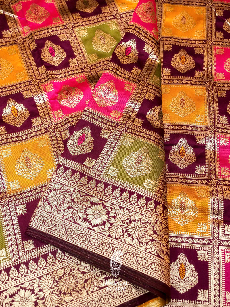 Banarasi Magenta Blended Silk Saree