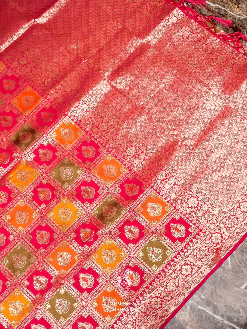 Banarasi Pink Blended Katan Silk Saree