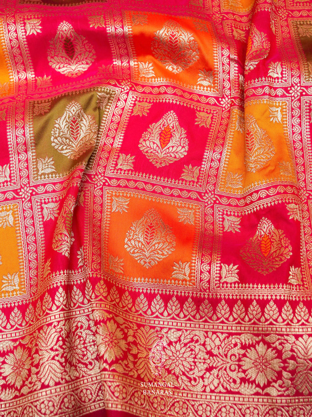 Banarasi Pink Blended Katan Silk Saree