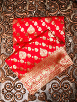 Banarasi Red Blended Silk Saree
