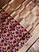 Banarasi Magenta Blended Silk Saree