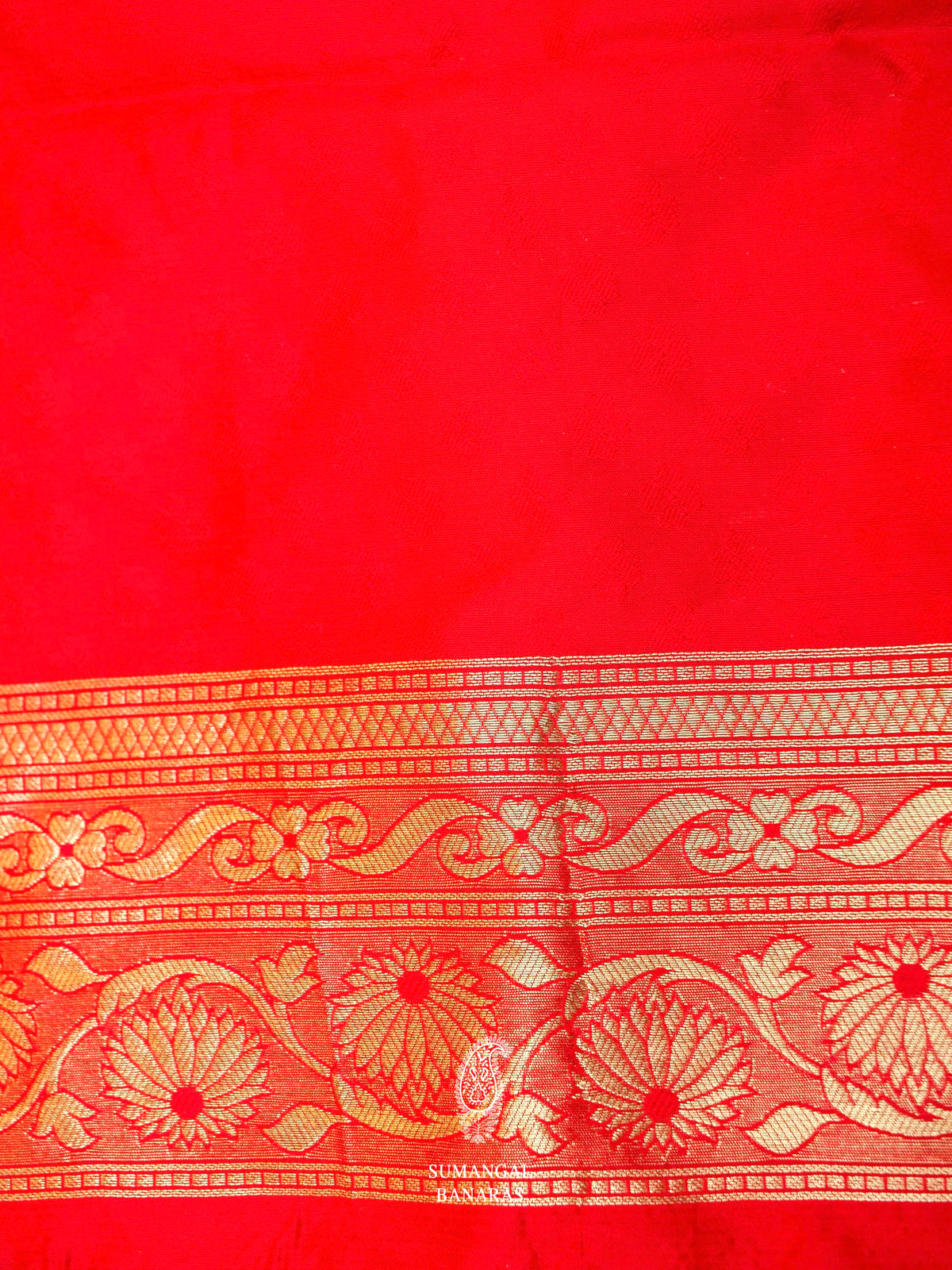 Banarasi Red Blended Silk Saree