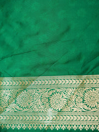 Banarasi Teal Green Blended Silk Saree