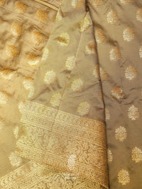 Banarasi Biege Blended Katan Silk Saree