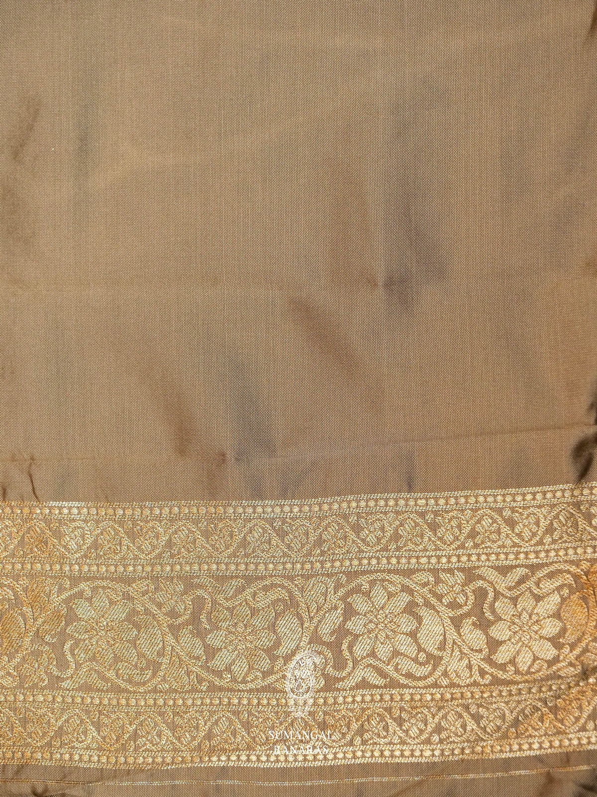 Banarasi Biege Blended Katan Silk Saree
