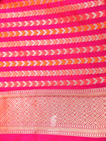 Banarasi Red Blended Rangkat Silk Saree