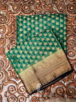 Banarasi Green Blended Organza Silk Saree