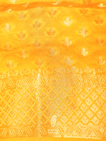 Banarasi Yellow Blended Moonga Silk Saree