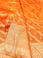 Banarasi Mustard Blended Moonga Silk Saree
