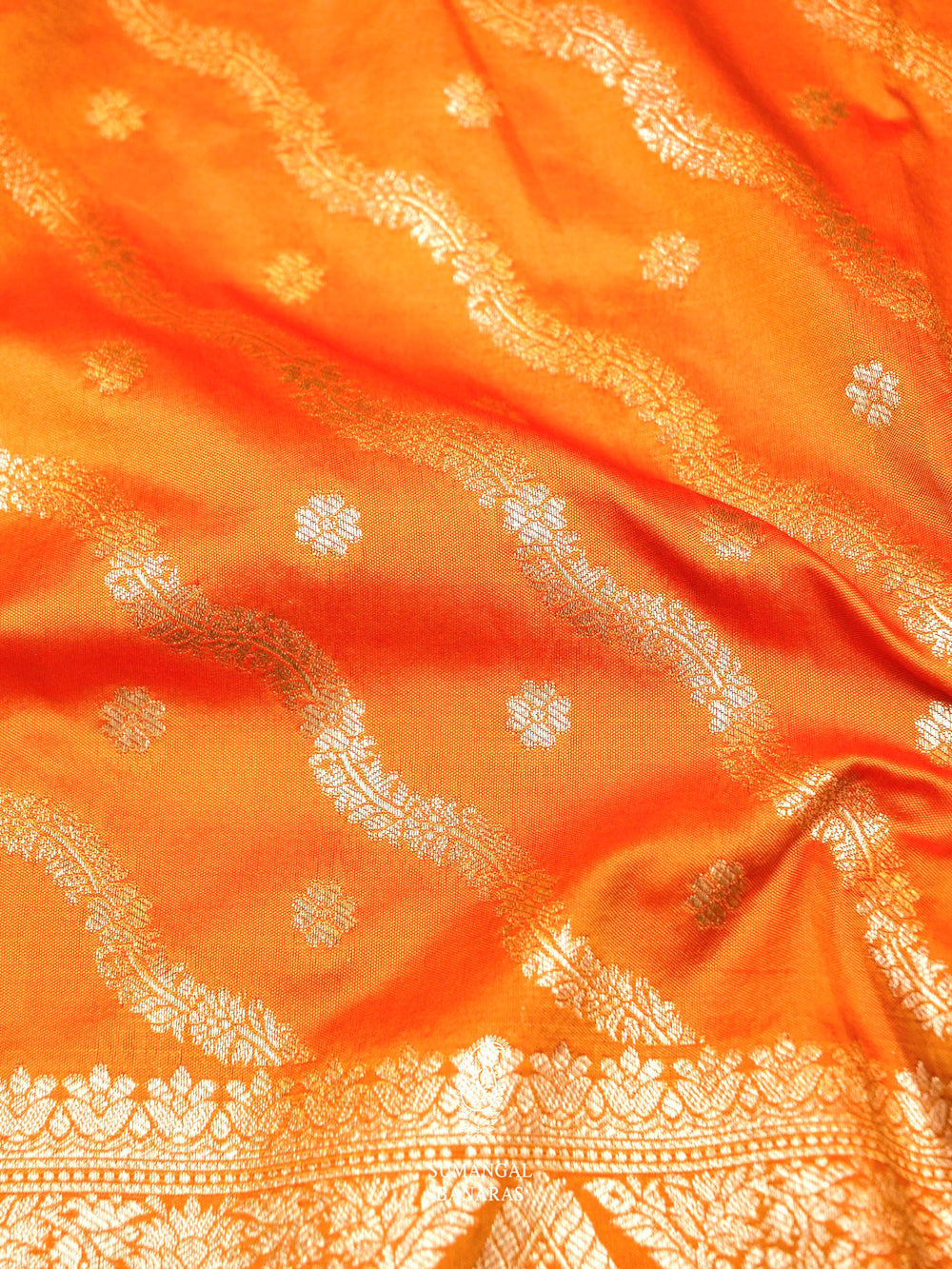 Banarasi Mustard Blended Moonga Silk Saree