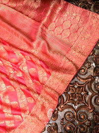 Banarasi Red Blended Moonga Silk Saree