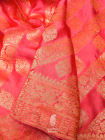 Banarasi Red Blended Moonga Silk Saree