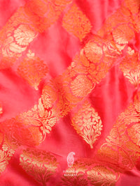 Banarasi Red Blended Moonga Silk Saree