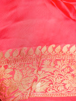 Banarasi Red Blended Moonga Silk Saree