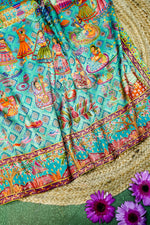 Banarasi Sea Green Blended Moonga Silk Saree