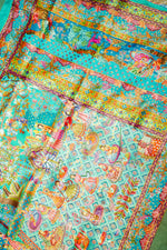 Banarasi Sea Green Blended Moonga Silk Saree