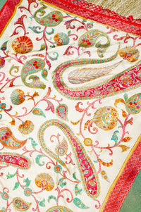 Banarasi Off White Blended Moonga Silk Saree