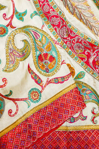 Banarasi Off White Blended Moonga Silk Saree