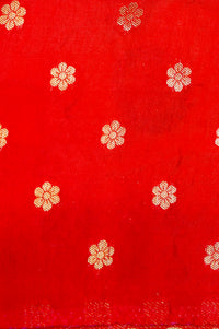 Banarasi Off White Blended Moonga Silk Saree
