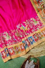 Banarasi Pink Blended Moonga Silk Saree