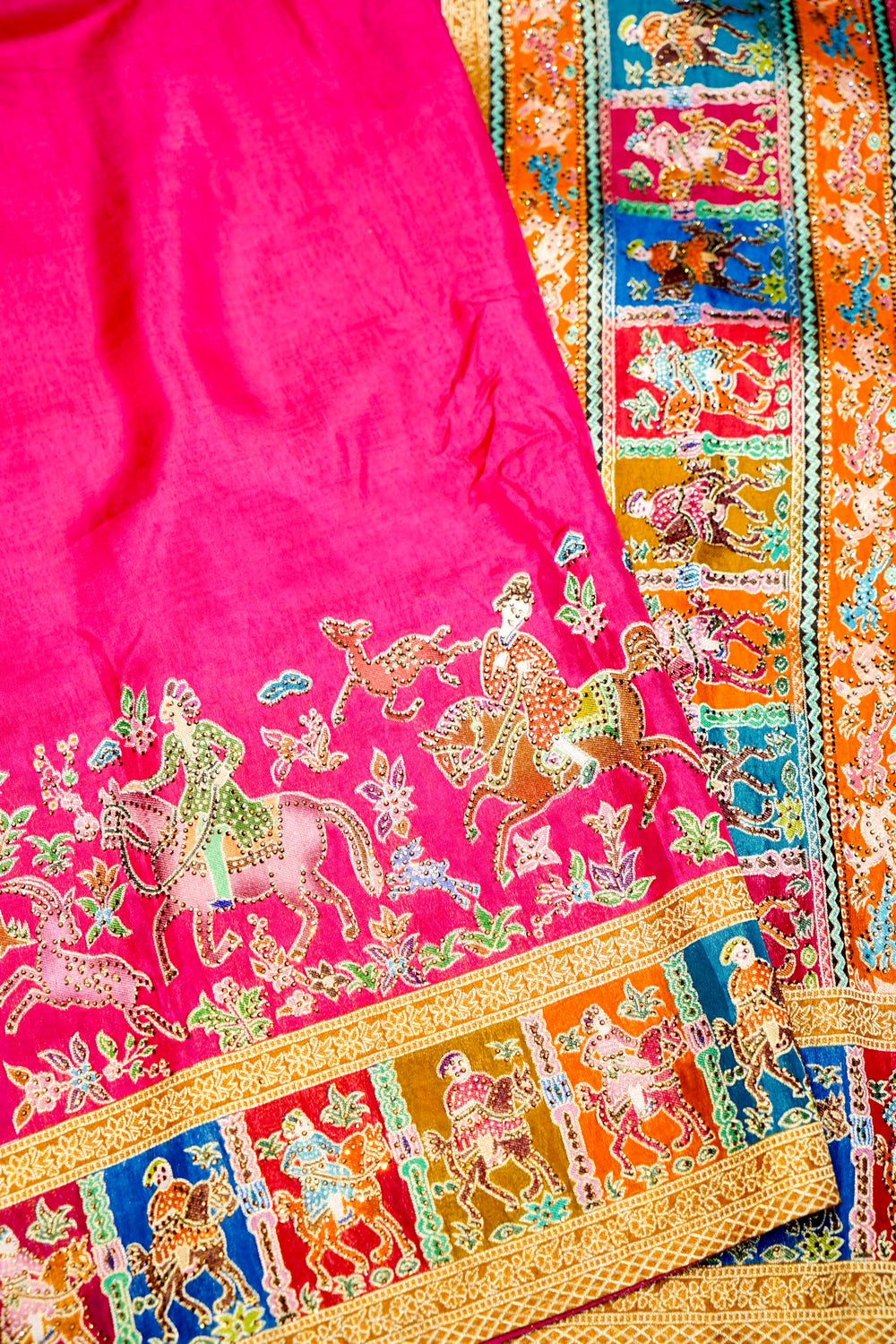 Banarasi Pink Blended Moonga Silk Saree