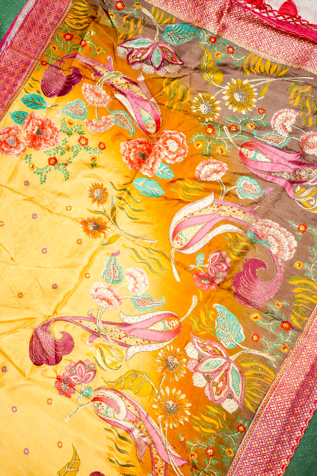 Banarasi Yellow Blended Moonga Silk Saree