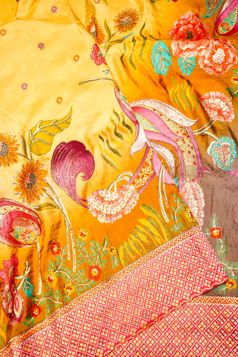 Banarasi Yellow Blended Moonga Silk Saree