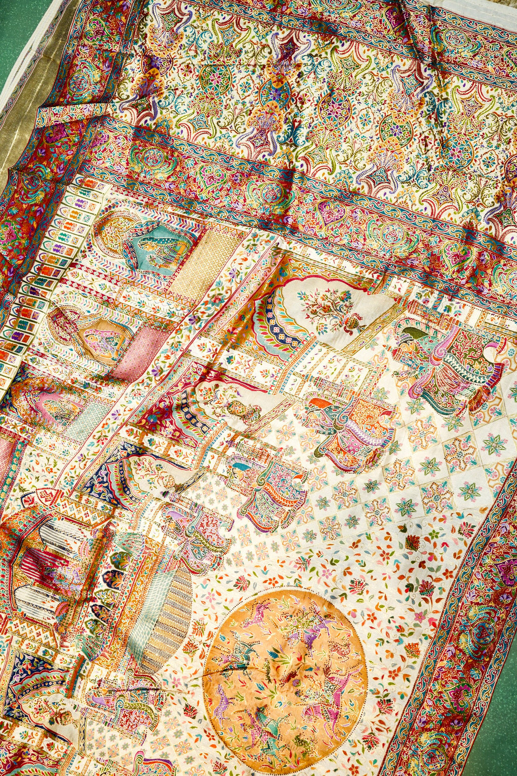 Banarasi Multi Color Blended Moonga Silk Saree