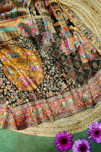 Banarasi Black Blended Moonga Silk Saree