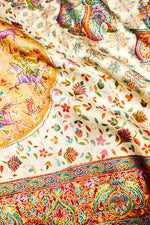 Banarasi Off White Blended Moonga Silk Saree