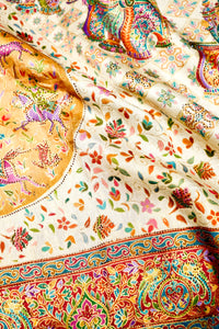 Banarasi Off White Blended Moonga Silk Saree