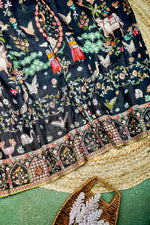 Banarasi Black Blended Moonga Silk Saree