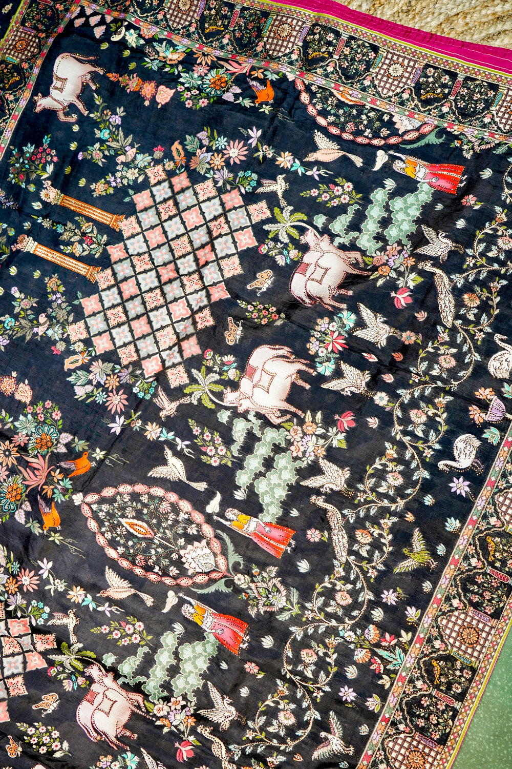 Banarasi Black Blended Moonga Silk Saree