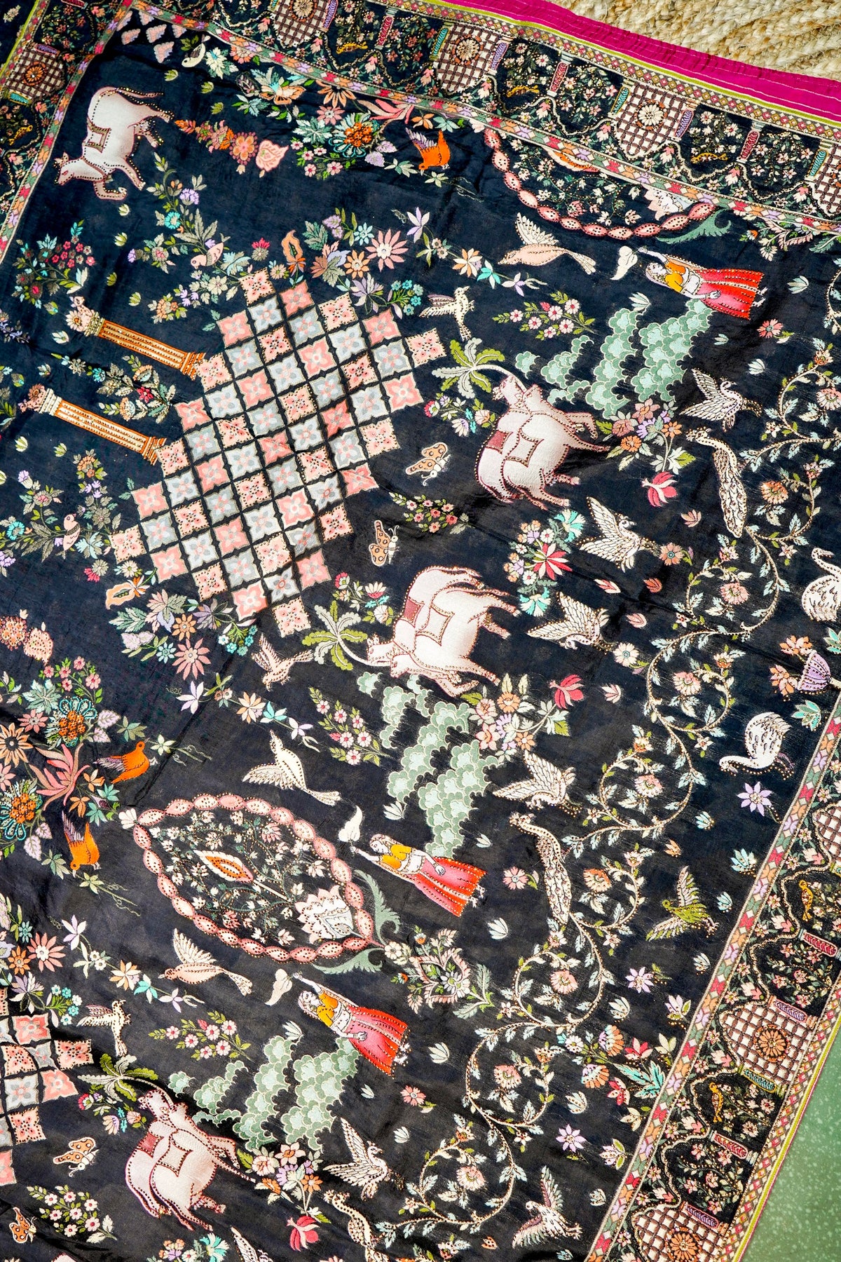 Banarasi Black Blended Moonga Silk Saree