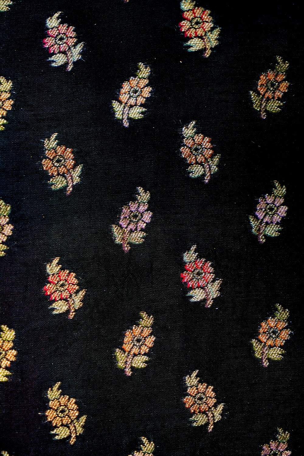 Banarasi Black Blended Moonga Silk Saree