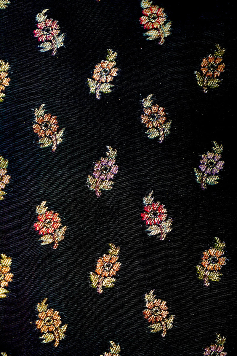 Banarasi Black Blended Moonga Silk Saree