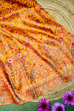Banarasi Yellow Blended Moonga Silk Saree