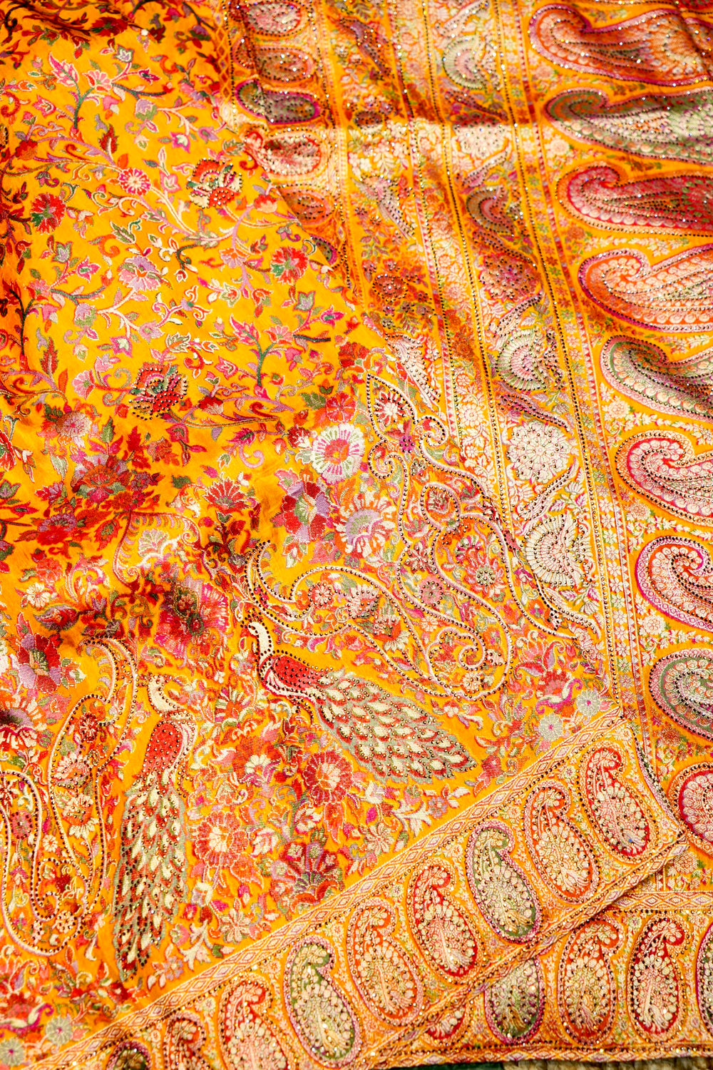 Banarasi Yellow Blended Moonga Silk Saree