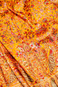 Banarasi Yellow Blended Moonga Silk Saree