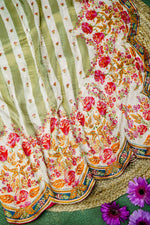 Banarasi Green Blended Moonga Silk Saree