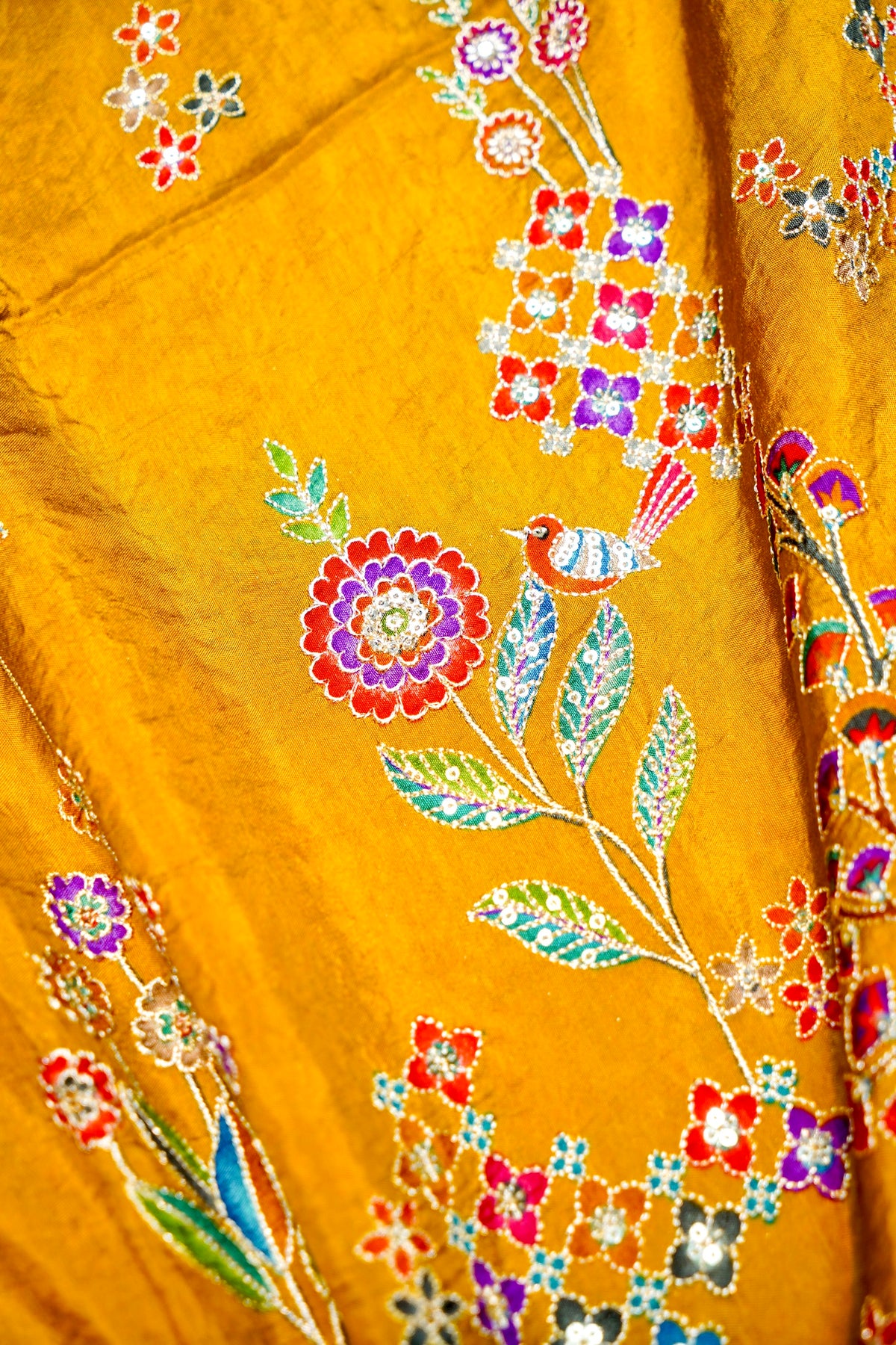 Banarasi Yellow Blended Moonga Silk Saree