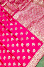 Banarasi Pink Blended Soft Silk Saree