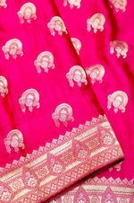 Banarasi Pink Blended Soft Silk Saree